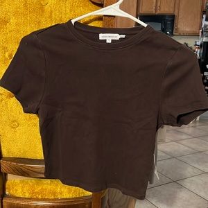 Good American Brown tiny tee crop